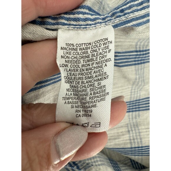 Steven Alan Shirt Men's Extra Small Button Up Made in USA BLUE Casual Adult - Picture 12 of 15